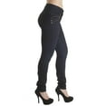 thumbnail image 5 of Jack David Womens Plus Size High Waisted BLACK/BLUE Stretch Skinny DENIM JEANS PANTS, 5 of 6