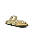 thumbnail image 1 of CloudAir Ladies' Primo Slip-On Contoured Comfort Footbed Crisscross Toe Buckle Sandals, 1 of 5