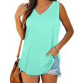 thumbnail image 6 of Tank Tops for Women 2025 Summer V Neck Sleeveless Basic Tanks Loose Fit Flowy Shirts Casual Vacation Beach Blouses, Limited Time Offer, Under 10 Dollars, 6 of 6