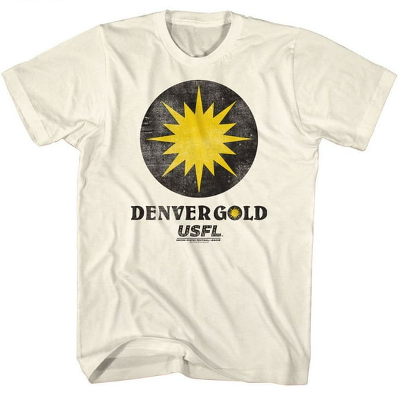 USFL Denver Gold Natural Adult T-Shirt