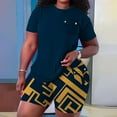 thumbnail image 2 of Youmylove Plus Size Two Piece Outfits For Women Summer Tracksuit Workout Outfits 2 Piece Matching Set Crop Tank High Waist Yoga Shorts Pajamas Set Slim Crop Tops and High Waisted Shorts, 2 of 6