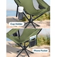 thumbnail image 4 of Swivel Portable Camping Chair For Adults  Fast Setup Lightweight & Small Folding With Cup Holder Side Pocket And Carry Bag - Support 330 Lbs, 4 of 4