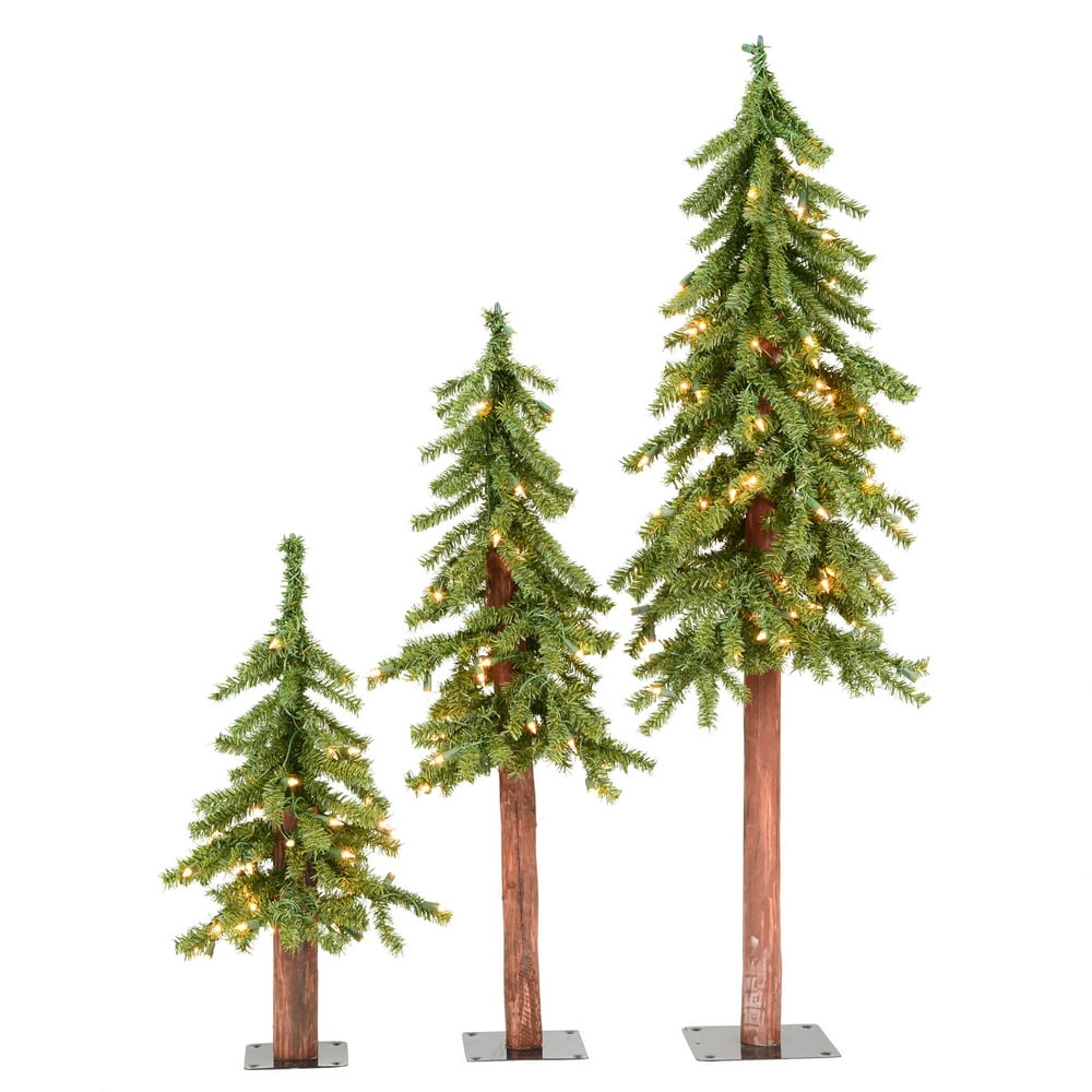 Vickerman Artificial Christmas Tree 2', 3', 4' Natural Triple Alpine