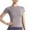 Gray, variant on Comfortable Women's Tank Tops Ladies New Short-sleeved Round Neck Solid Color Casual Sports Tops T-shirt Basic Daily Outfit Essentials Everyday Wear