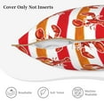 thumbnail image 5 of KLL Red Lobster Decorative Throw Pillow Covers Velvet Soft for Couch Sofa Bedroom Living Room Outdoor - 16"x16", 5 of 8