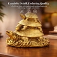 thumbnail image 3 of Pyrite Crystal Turtle Figurine, Tortoise Shell Decor for Home Office Desk Shelf, Feng Shui Style Tortoise Living Room Table Display Shelf Gift, 3 of 7