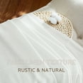 thumbnail image 5 of NICETOWN Semi Sheer Linen Curtains, Rod Pocket Back Tab Faux Linen Blend Privacy with Light Filtering Window Treatments Soft Flax Textured Boho Drapes, 52"x 84", White, 2 Panels, 5 of 7