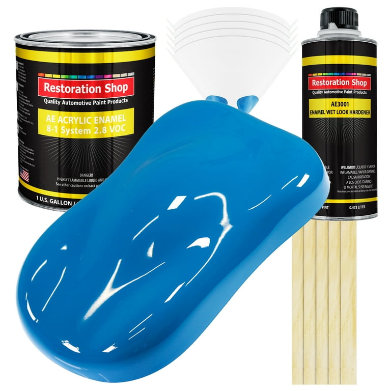 Restoration Shop - Speed Blue Acrylic Enamel Auto Paint, Complete