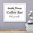 thumbnail image 2 of Freshly Brewed Coffee Bar Help Yourself, 11 x 14 White FRAMED Print Wall Art, 2 of 3