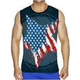 thumbnail image 2 of cllios 4th of July Tank Tops for Men Patriotic Red White and Blue Graphic Tees Summer Casual Crewneck Top Muscle Sleeveless T Shirt Vest, 2 of 5