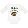 thumbnail image 3 of Inktastic Pawpaw Loves Me Cute Sloth and Baby Boys or Girls Long Sleeve Baby Bodysuit, 3 of 5