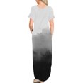 thumbnail image 5 of QUINDOS Dresses for Women 2025 Casual Short Sleeve Sundress Crew Neck Sun Dresses Summer Tie Dye Pockets Maxi Long Womens Dresses, 5 of 5