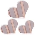 thumbnail image 1 of 3 Pieces Rustic Wooden Heart Shaped Table Decor Farmhouse Heart-Shaped Wood Sign Block Multicolor Heart Wooden Sign Standing Heart Shaped Wooden Sign for Bedroom Tiered Tray, 4 Inch, 5 Inch, 6 Inch, 1 of 7