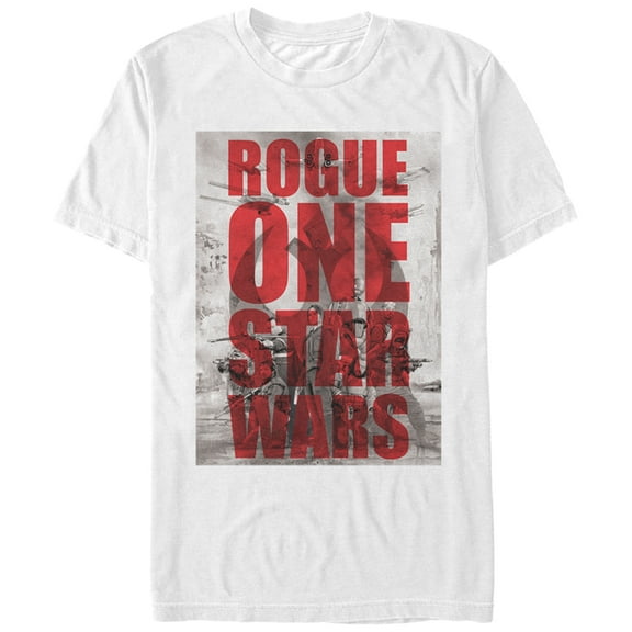 Men's Star Wars Rogue One Bold Rebel Stance  Graphic Tee White Large