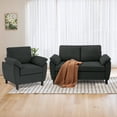 thumbnail image 7 of Pingliang Home 2 Pieces Furniture Set, 57" Loveseat and 35" Accent Chair, 1-Seater Single Armchair and 2-Seater Small Sofa Couch with Side Pockets for Dorm,Living Room,Apartment,Office,Studio, 7 of 7