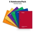 thumbnail image 2 of Staples 1-Subject Notebooks 8" x 10.5" College Ruled 70 Sheets Assorted Colors 6/Pack (TR58376), 2 of 5