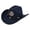 Navy, variant on 250 Anniversary USA Hat Classic Western Cowboy Hat Cowgirl Hat Unisex Men's & Women's Wide Brim Felt Fedora Hat Flat Top with Buckle Belt