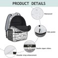 thumbnail image 4 of Baseball Words and Icons White Backpack for School, Cute School Bag with Adjustable Shoulder Straps and Padded Back, 15.3"x11"x6.7", 4 of 5