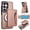 Rosegold, variant on Compatible with Magsafe 2 in 1 Detachable for Samsung Galaxy Note 20 Ultra Wallet Case Card Holder Women Men,Magnetic PU Leather RFID Blocking Back Flip Stand Zipper Slot Shockproof Cover, Rosegold