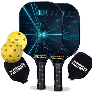 Pickleball Factory PB00010-3-C 2022 Optical Fiber Best Pickleball Paddles Set, Carbonfiber Graphite