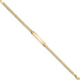 thumbnail image 2 of 14K Yellow Gold Semi-Solid Polished Cuban Id Bracelet (8 X 5) Made In United States dcid106-8, 2 of 5