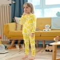 thumbnail image 5 of joogoo Lemon Fruits Pajamas Set Long Sleeve Soft Cotton Sleepwear 2 Piece 24M, 5 of 7