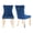 Blue, variant on AOOWOW High-End Tufted Velvet Dining Chair Set of 2, Black and Gold, Solid Wood Contemporary, Golden Stainless Steel Plated Legs and Nailhead Trim