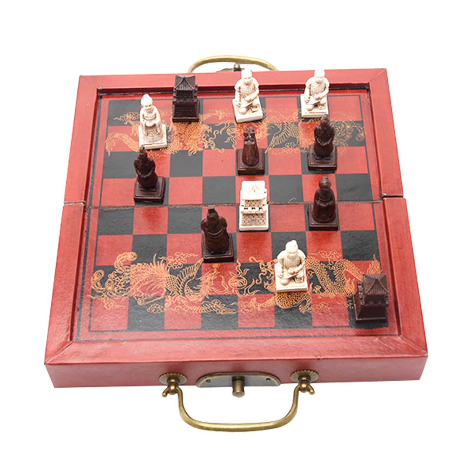 Details about   Hand Crafted Wooden Portable Folding Travel Board Chessboard Game Chess Set 