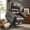 Smoky Gray (bronzing suede), variant on VIVIJASON Electric Power Lift Recliner Chair for Elderly, Heated Vibration Recliners Chair Massage Lounge Single Sofa Living Room Chair with 2 Remote Controls, Side Packets & USB Port, Nut Brown