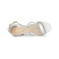 thumbnail image 4 of BLISSFUL STEP Women's Rhines Knot Strap Stiletto Heels Sandals Silver 7, 4 of 7