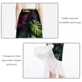 thumbnail image 2 of Tropical Plants Stylish Chiffon Summer Dresses for Women - Beach Attire, 2 of 6