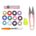 thumbnail image 1 of Shisuyan Embroidery Tool Kit 1 Set of Practical 12-Color Threads Scissors Assorted Color 1Set, 1 of 8