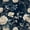 Black, variant on Dark Blue Cream Floral Wallpaper, Vintage Rustic Floral waterproof peel and stick wallpaper, Home Decor for Bedroom, Living Room, Bathroom, Kitchen Cabinet, Dorm Room, Shelf Liner [17.7 * 118 in]