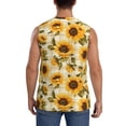 thumbnail image 4 of Haiem Men's Scottish Plaid Sunflower Print Tank Tops Summer Sleeveless Cut Off Workout T-Shirts Fitness Vest Athletic Undershirts-Medium, 4 of 8