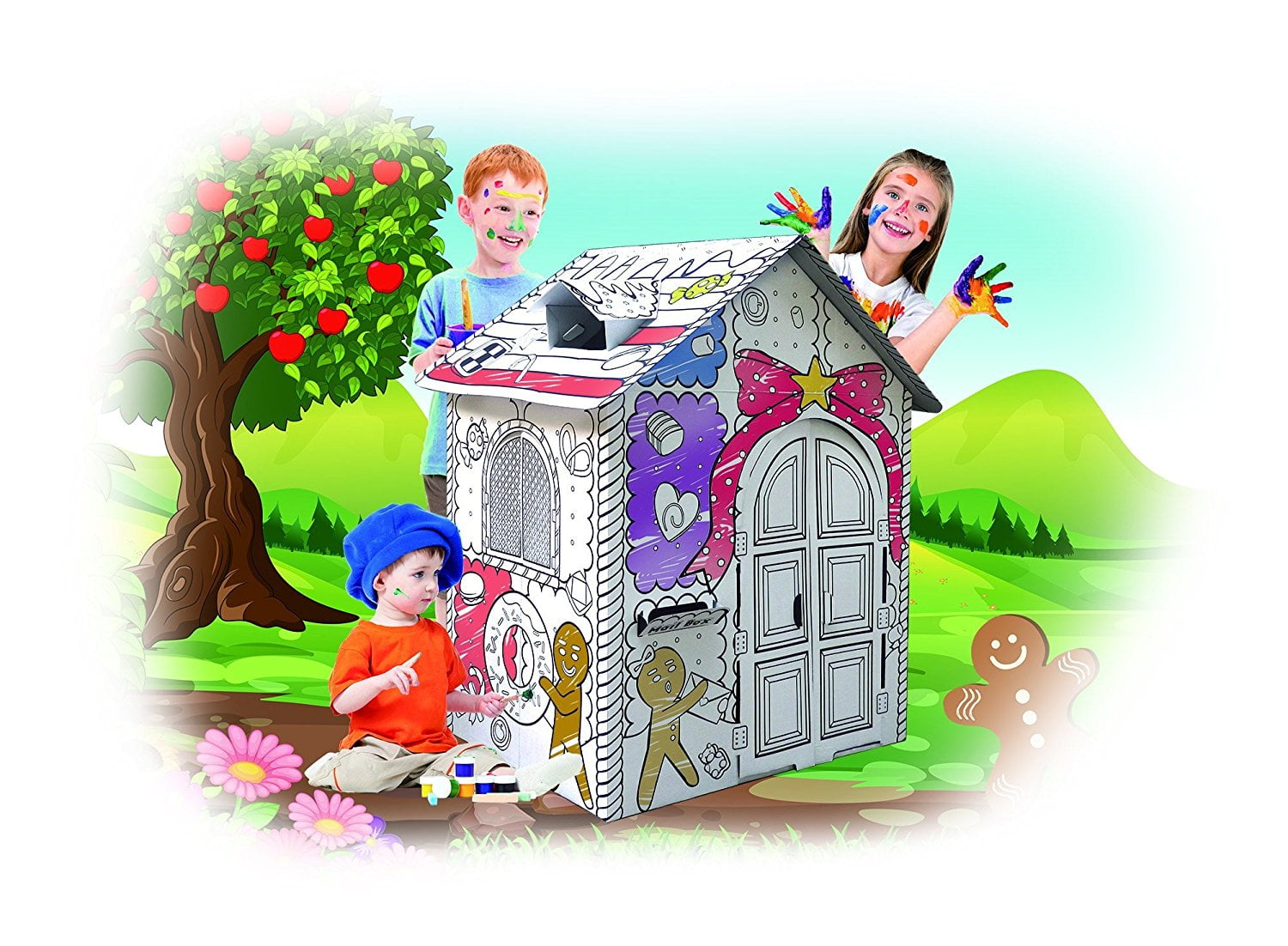 large cardboard playhouse