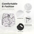 thumbnail image 6 of Lsque Lavender And Butterfly Printed Women's Running Shorts with Liner Pockets,Elastic Quick Dry Workout Athletic Gym Yoga Shorts,Womens High Waist Shorts-Small, 6 of 9