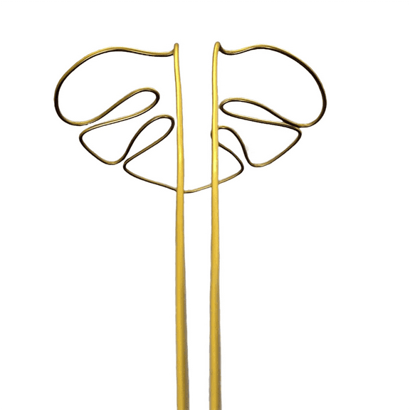 Monstera Shaped Plant Support Reusable Sturdy Alloy Stem Holder Retaining Herbs Vegetables D