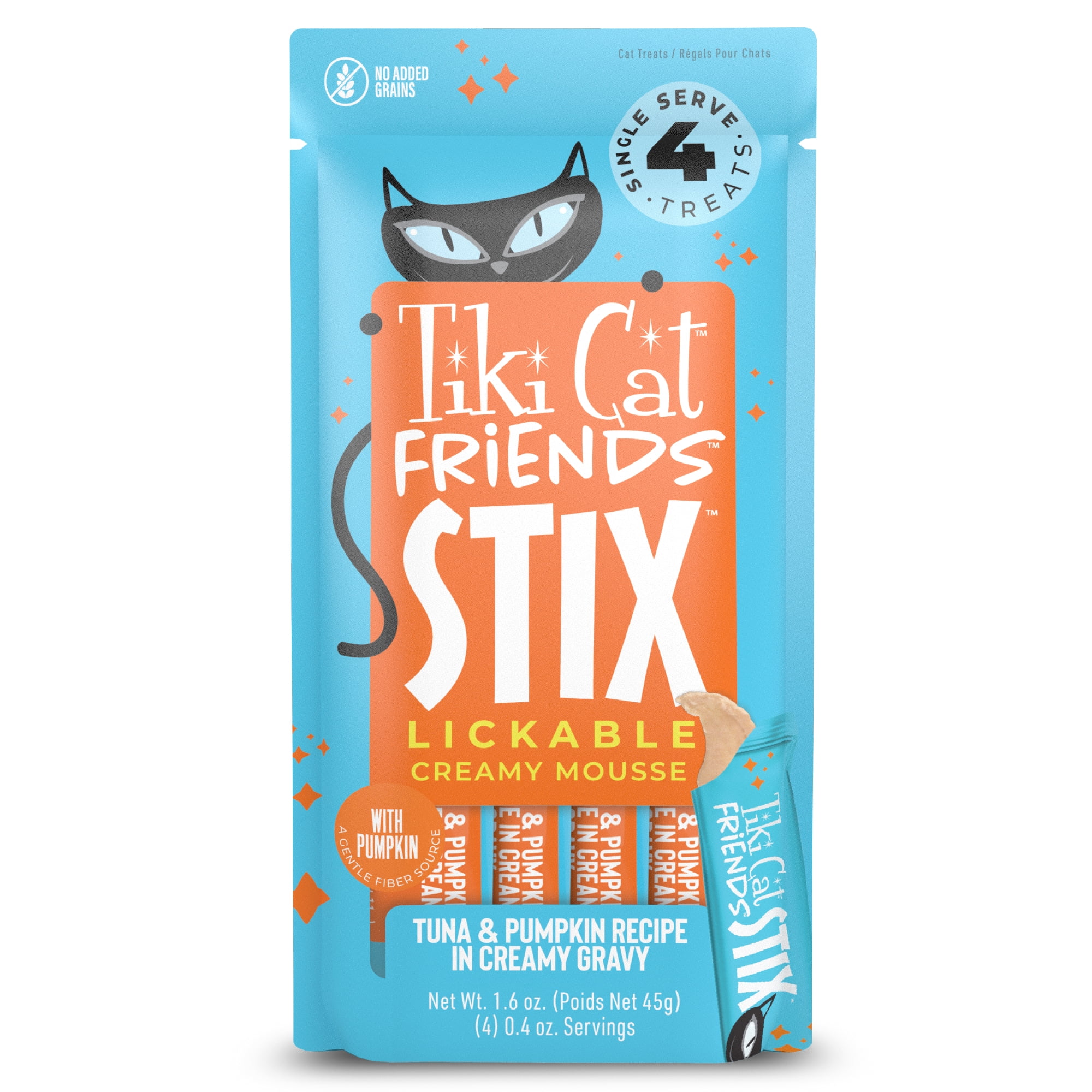 (12 pack) Tiki Cat Friends Stix Tuna & Pumpkin Flavor, 1.6 oz. Pouch