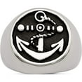 thumbnail image 1 of Stainless Steel Antiqued And Polished Anchor Ring (Size 10) Made In China sr483-10, 1 of 5
