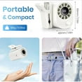 thumbnail image 2 of Car Clip on Fan with Led Display - 360° Rotation, 100 Speeds Adjustable, USB Rechargeable Personal Cooling Fans 1800mAh Battery, Strong Wind Ultra Quiet, 2 of 7