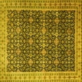 thumbnail image 1 of Ahgly Company Machine Washable Indoor Square Persian Yellow Traditional Area Rugs, 4' Square, 1 of 4