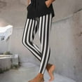 thumbnail image 5 of GERsome Women's Striped Leggings High Waisted Tights Ankle Length Leggings Pants for Women Halloween Christmas Party Leggings Size 3XL, 5 of 9