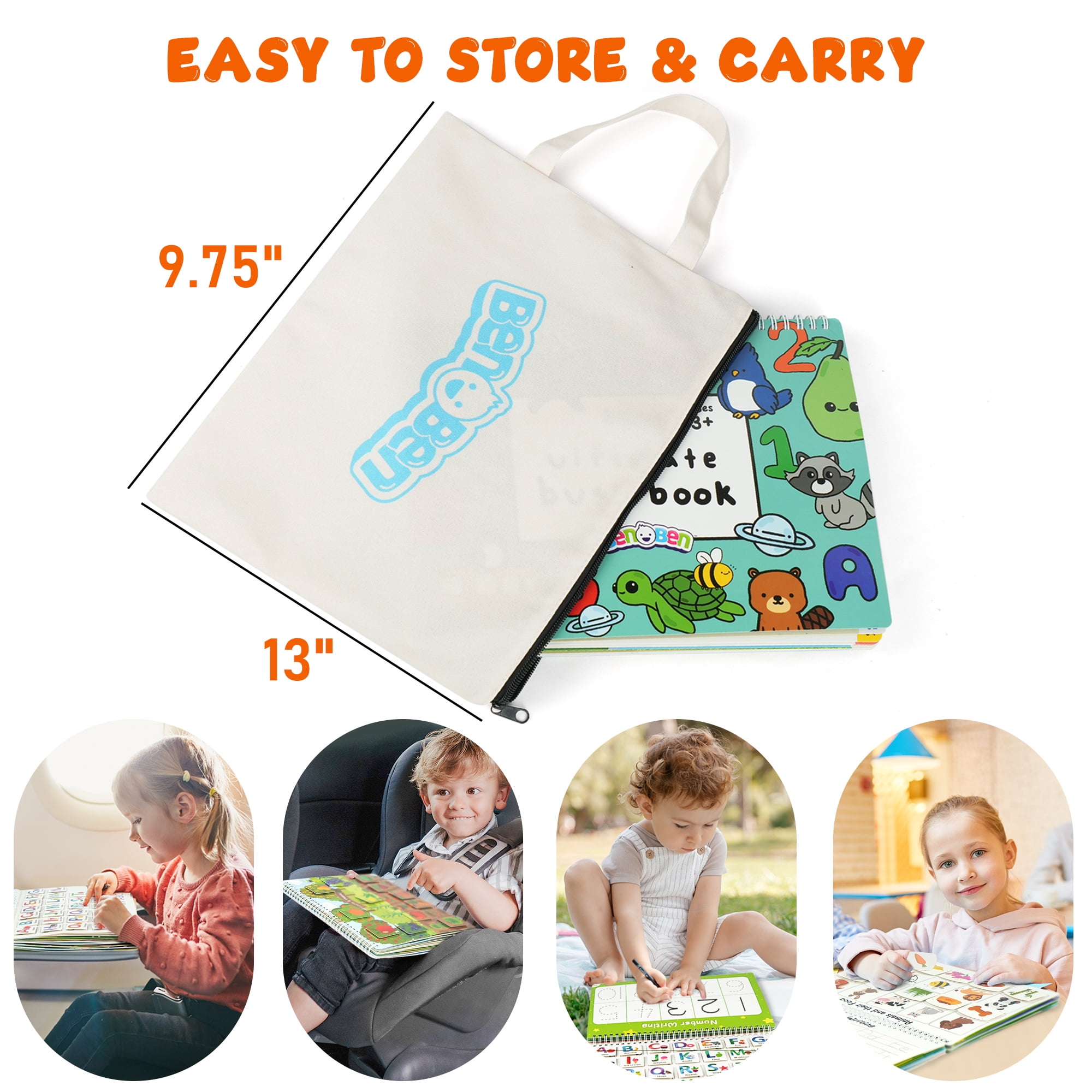 BenBen Montessori Busy Book for Toddlers 3+, Preschool Learning Activities 30 Themes for Boys Girls
