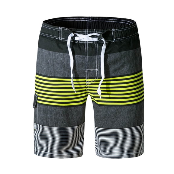 CONZONE Men'S Swim Trunks Patchwork Color Board Shorts for Men Elastic Waist Drawstring Lightweight Quick Dry Summer Beach Swim Shorts
