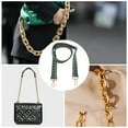 thumbnail image 4 of Unique Bargains 1 Pc Arrow Pattern Light Gold Tone Hook Handbag Strap for Dating Dark Green Polyester, 4 of 4