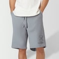 thumbnail image 2 of FUZHIQ Men's Shorts Summer Elastic Waist Solid Cotton Shorts Quick-Dry Lightweight Walking Summer Shorts Solid Splice Pocket,XXXL, 2 of 5