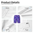 thumbnail image 5 of Cauagu blue Skull purple flower1 Print Swim Trunks for Men,Youth Boys Swim Shorts Compression Liner Beach Shorts Boys' Swimming Shorts 7-20 Years Bathing Suit-Large, 5 of 7