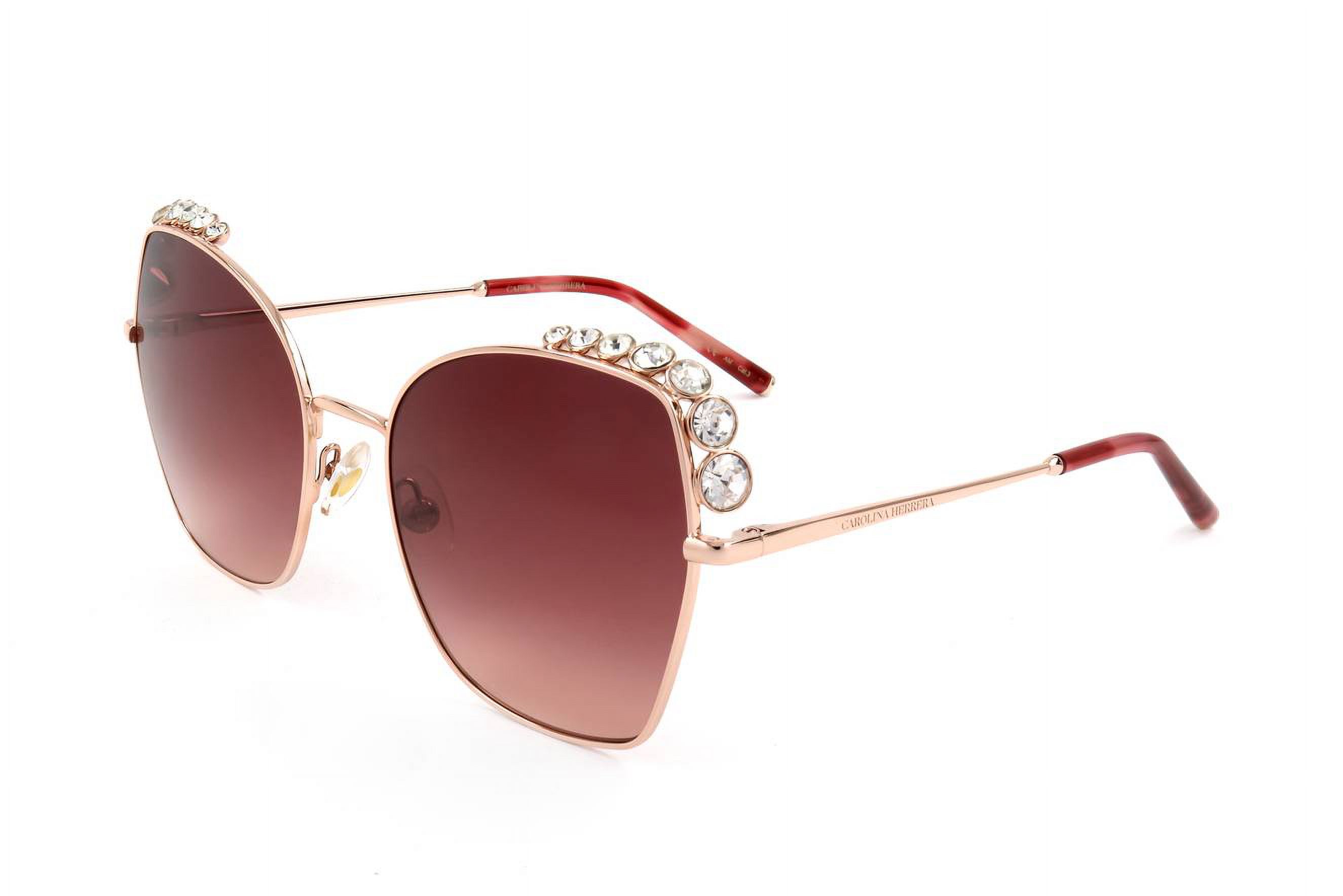 Carolina Herrera Round Ladies Sunglasses SHE887 09LK 52 