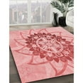 thumbnail image 2 of Ahgly Company Indoor Rectangle Patterned Shocking Orange Area Rugs, 6' x 9', 2 of 6