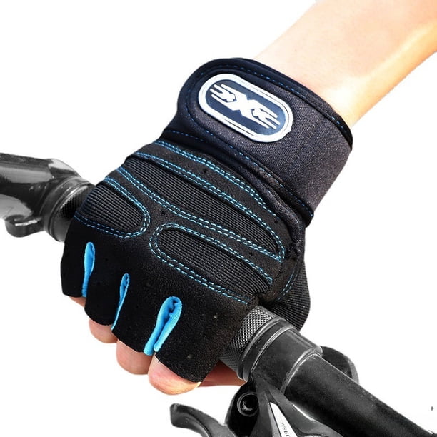 Guantes de fitness de medio dedo con protección de muñeca larga para mujer, equipo de barra, levantamiento de pesas, deportes al aire libre, guantes de equitación para hombres